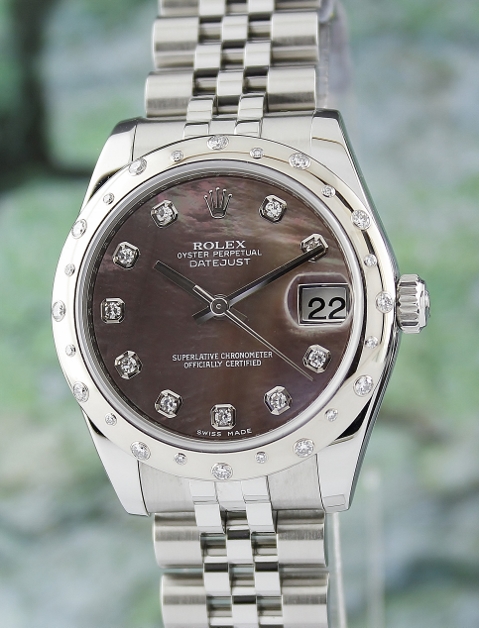 (image for) LIKE NEW ROLEX MID SIZE STEEL OYSTER PERPETUAL DATEJUST / 178344 / MOP